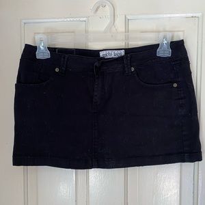 Black Denim Skirt